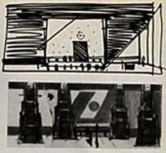 Sketchs of Tyrell's office