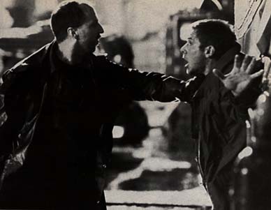 Leon beats up Deckard