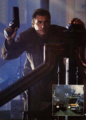 Deckard on the staircase