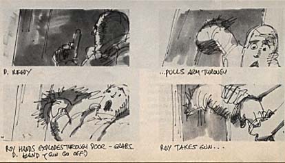 Storyboard of the scene